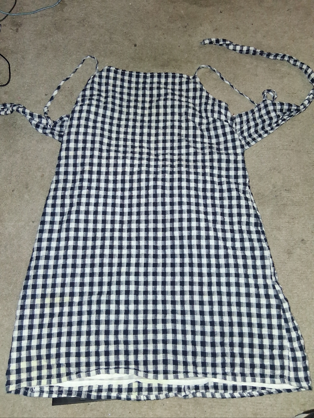 American Eagle Outfitters Navy and White Gingham Dress